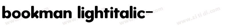 bookman lightitalic字体转换